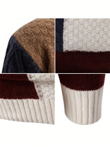 Men's Colourblock Long Sleeve High Neck Jumper in Multicolour, product image 6