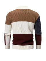 Men's Colourblock Long Sleeve High Neck Jumper in Multicolour, product image 5