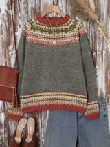 Women's Long Sleeve Crew Neck Jumper in Multicolour, product image 9