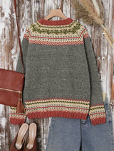 Women's Long Sleeve Crew Neck Jumper in Multicolour, product image 10