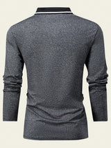 Men's Long Sleeve Polo Shirt in Multicolour, product image 8