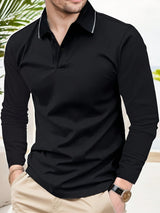 Men's Long Sleeve Polo Shirt in Multicolour, product image 2