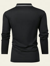 Men's Long Sleeve Polo Shirt in Multicolour, product image 4