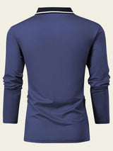 Men's Long Sleeve Polo Shirt in Multicolour, product image 8
