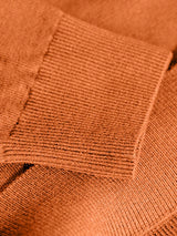 Men's Long Sleeve Crew Neck Jumper - Orange