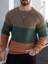 Men's Long Sleeve Crew Neck Jumper in Multicolour, product image 1