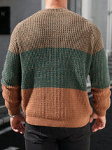 Men's Long Sleeve Crew Neck Jumper in Multicolour, product image 2