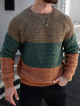 Men's Long Sleeve Crew Neck Jumper in Multicolour, product image 3