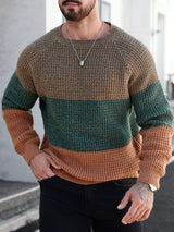 Men's Long Sleeve Crew Neck Jumper in Multicolour, product image 5