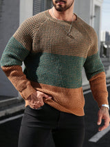 Men's Long Sleeve Crew Neck Jumper in Multicolour, product image 6