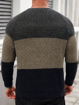 Men's Long Sleeve Crew Neck Jumper in Multicolour, product image 2