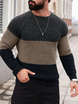 Men's Long Sleeve Crew Neck Jumper in Multicolour, product image 3