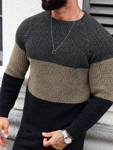 Men's Long Sleeve Crew Neck Jumper in Multicolour, product image 5