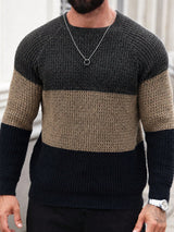 Men's Long Sleeve Crew Neck Jumper in Multicolour, product image 6