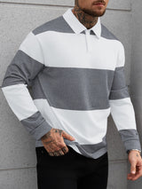 Men's Long Sleeve Polo Shirt in Multicolour, product image 6
