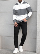 Men's Long Sleeve Polo Shirt in Multicolour, product image 5
