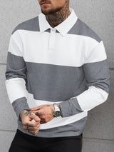 Men's Long Sleeve Polo Shirt in Multicolour, product image 1