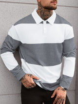Men's Long Sleeve Polo Shirt in Multicolour, product image 4