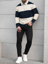 Men's Long Sleeve Polo Shirt in Multicolour, product image 4