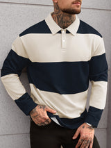 Men's Long Sleeve Polo Shirt in Multicolour, product image 6