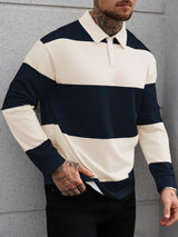 Men's Long Sleeve Polo Shirt in Multicolour, product image 5