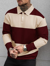 Men's Long Sleeve Polo Shirt in Multicolour, product image 4