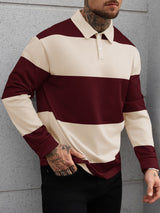 Men's Long Sleeve Polo Shirt in Multicolour, product image 5
