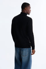 Men's Knit Turtleneck Sweater — Long Sleeve, Ribbed | Yvezi — 4