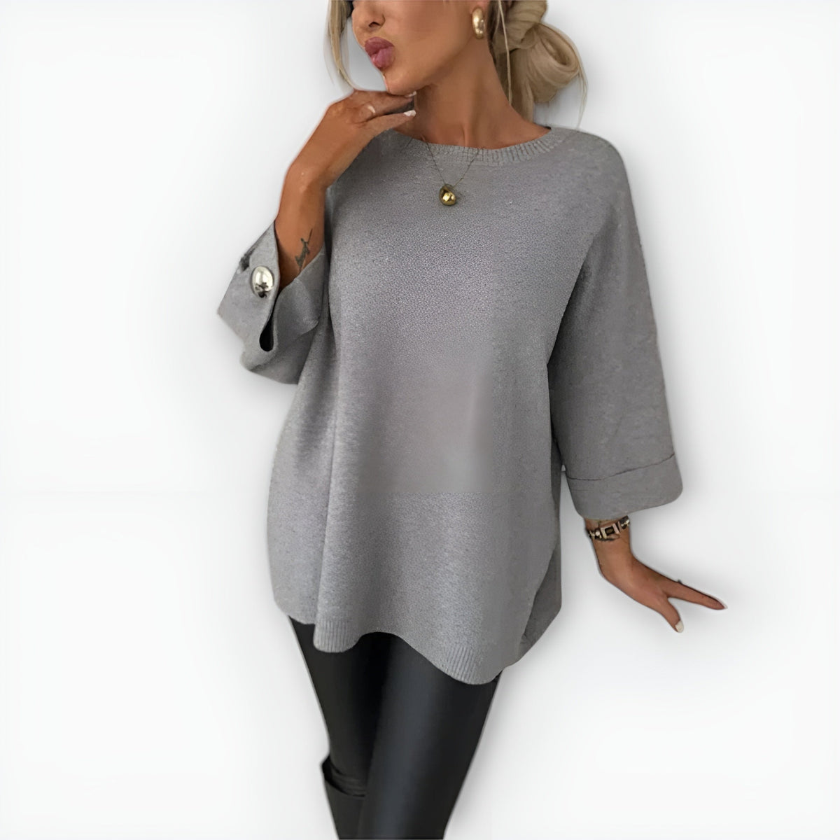 Blythe | Women's Oversized Wide-Sleeve Knit Jumper — view 1