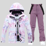 Chloe | Women's Purple Ski Suit – Two-Piece Hooded Jacket & Snow Trousers — view 1