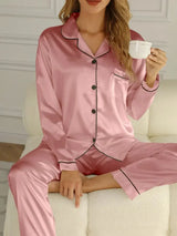 Elena | Satin Pyjama Set — view 9