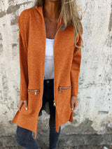 Lennox | Longline Hooded Zip Cardigan — view 6