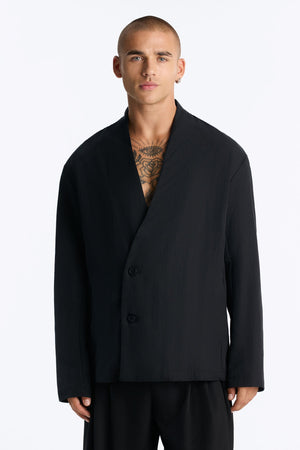 Men's Lyocell Blazer — Long Sleeve, Relaxed Fit | Yvezi — 1