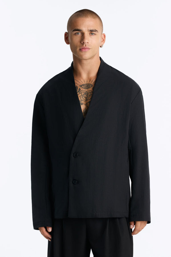 Men's Lyocell Blazer — Long Sleeve, Relaxed Fit | Yvezi — 1