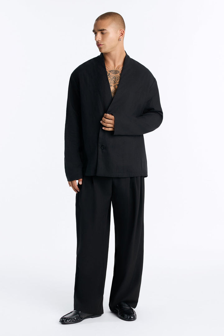 Men's Lyocell Blazer — Long Sleeve, Relaxed Fit | Yvezi — 2