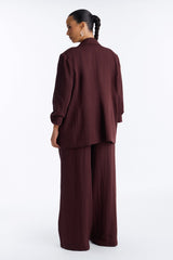 Women's Linen Matching Pants Set — Wide Leg | Yvezi — 7