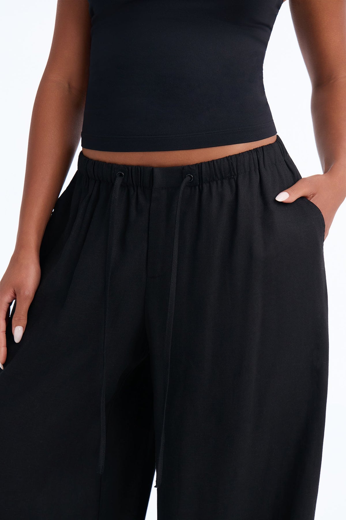 Women's Wide Leg Linen Pants | Yvezi — 3