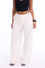 Women's Wide Leg Linen Pants | Yvezi — 17
