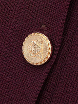 Women's Structured Knit Cardigan with Gold Buttons — view 3