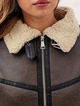 Frances | Belted Aviator Jacket — view 3