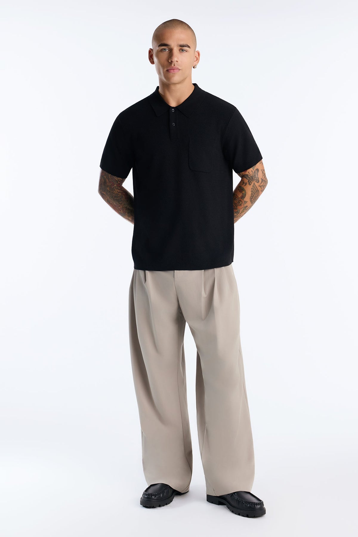 Men's Polo Shirt — Button Down, Short Sleeve | Yvezi — 2
