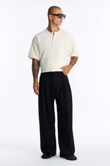 Men's Pleated Wide Leg Pants | Yvezi — 1