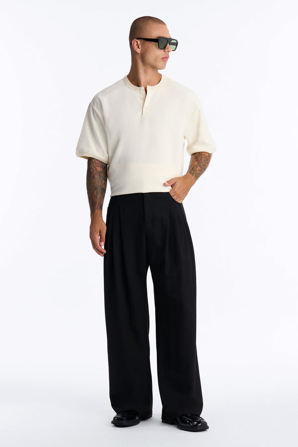 Men's Pleated Wide Leg Pants | Yvezi — 1