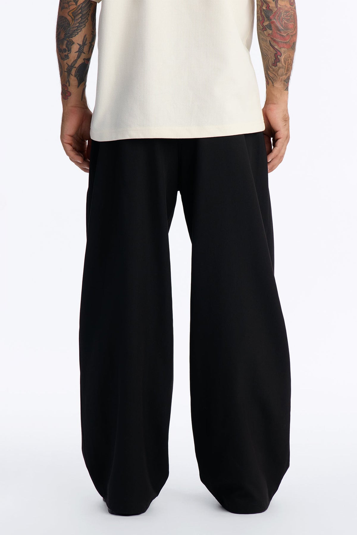 Men's Pleated Wide Leg Pants | Yvezi — 3