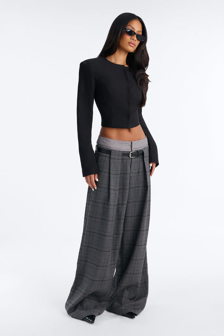 Women's Belted Wide Leg Pants | Yvezi — 1