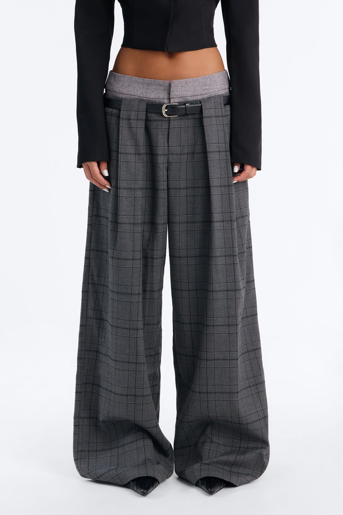 Women's Belted Wide Leg Pants | Yvezi — 2