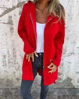 Lennox | Longline Hooded Zip Cardigan — view 1