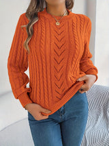 Lowri | Women's Textured Openwork Crew Neck Knit Jumper — view 20
