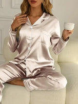 Elena | Satin Pyjama Set — view 5