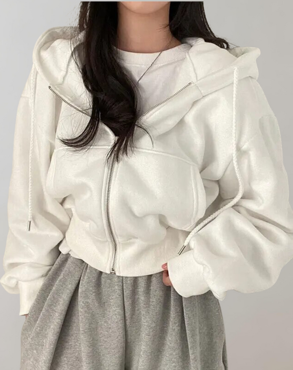 Women's Lightweight Relaxed Fit Zip-Up Hoodie — view 1